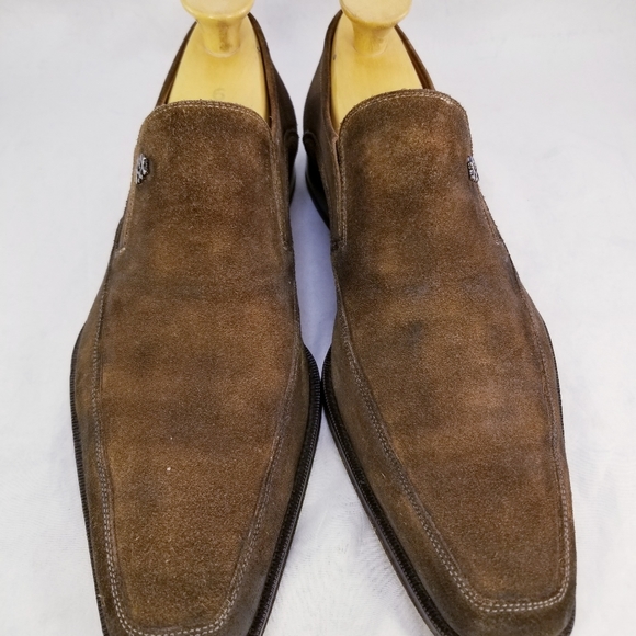DESIGNER MEZLAN AQUILA  MEN SHOES LOAFERS SLIP ON BROWN SUEDE SIZE 10 M EUC - Picture 3 of 10